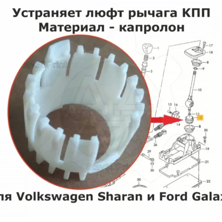 Изображение - Вкладыш кулисы КПП Volkswagen Sharan, Ford Galaxy - Stav3DPrint